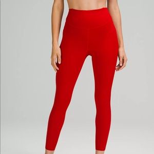 BNWT Lululemon Base Pace red leggings
